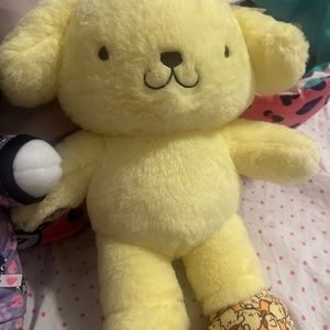 Pompompurin, purple Kuromi, black kuromi build a bear plush